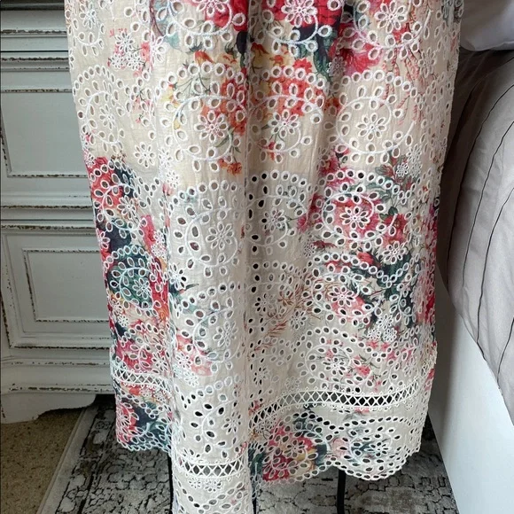 Zimmermann Cotton Maxi Dress Laelia Diamond Flutter with Meadow Floral Print - Picture 10 of 12